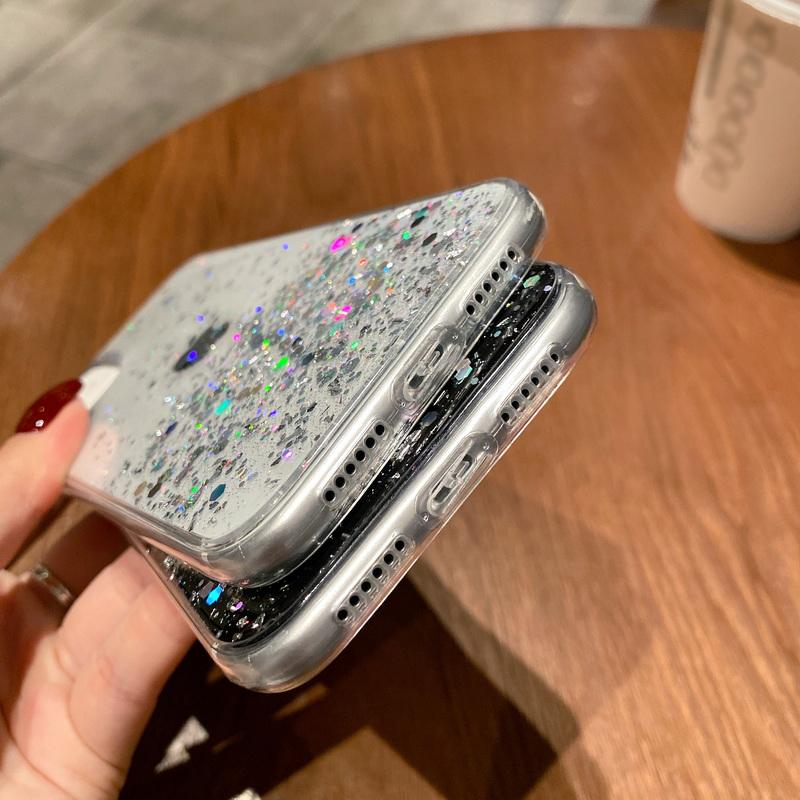 Cute Girl Glitter Stars Soft Silicone Phone Case Cover for Iphone 14 15 Pro Max Plus for Samsung S24 A05 A05S A15 A55 For Redmi 12 12C 13C POCO C65