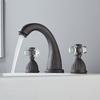 Rubinetto per Lavabo Grigio Canard Rubinetto per Lavabo da Bagno a 3 Fori a Larga Apertura Oro/Nero/Cromo Miscelatore per Lavabo Rubinetto Acqua Calda e Fredda Nuovo