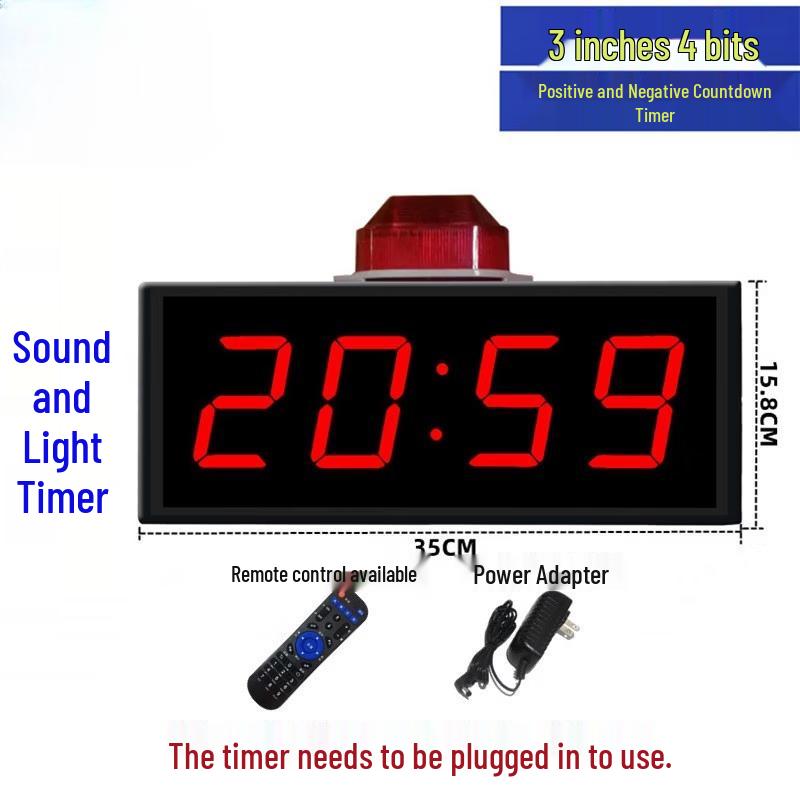 3-inch 4-Digit LED Sound & Light Timer