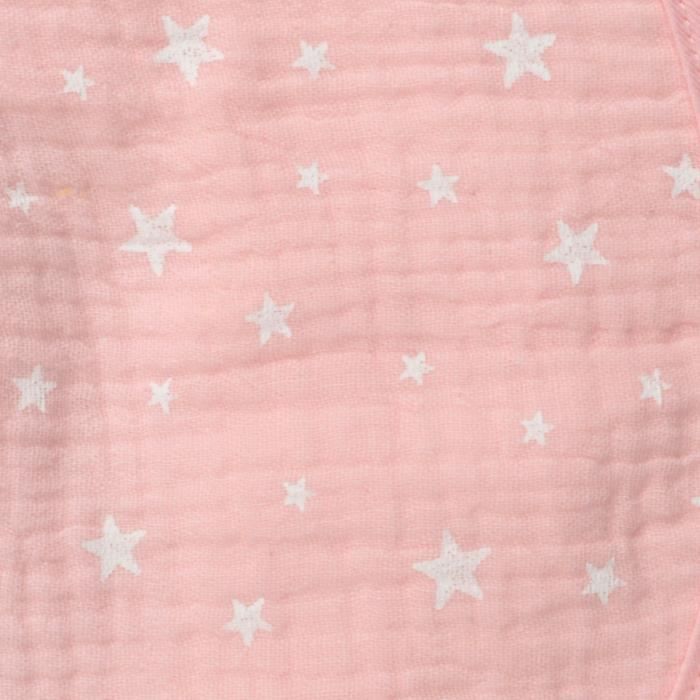 Couverture gaze de coton bebe 75 x 75 cm rose