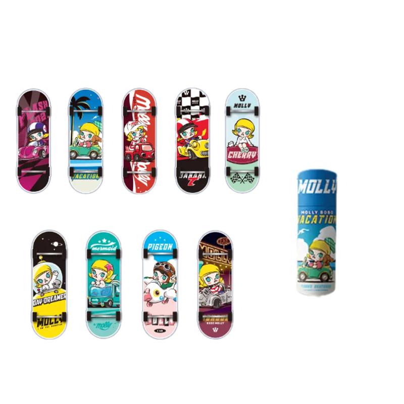 New POP MART MOLLY Magic Kaká Collection Fingerboard Mystery Boxes Single Blind Box/whole Box 9 Pcs 210900269