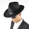 Men's and Women's Top Hats, Jazz Hats, Versatile British Big Edge Performance Woolen Autumn and Winter Fashion Hats, Xu Wenqiang Wide Brim