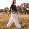 Siatkowe Paski w Stylu Bohemian Boho Plecione Paski z Frędzlami Modne Plecione Paski z Frędzlami Dekoracja Sukienki