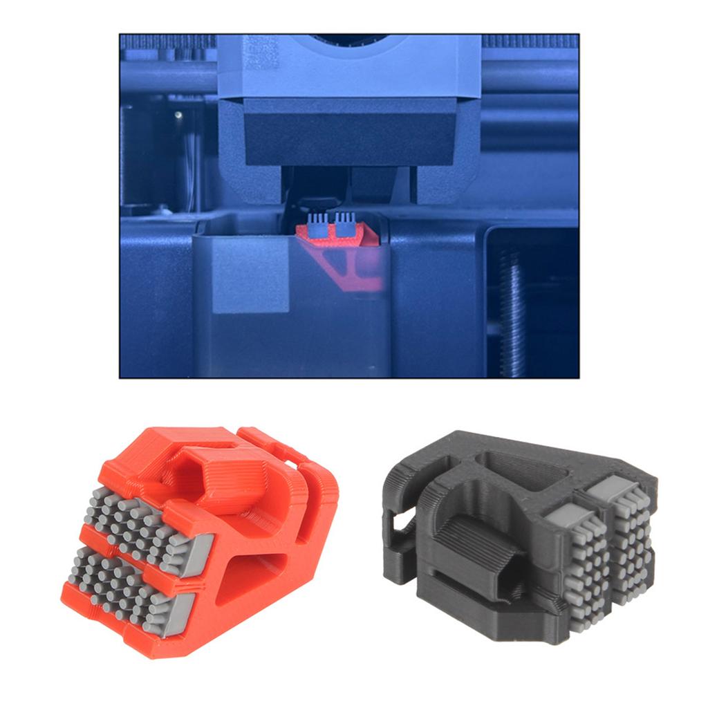Double Brush Nozzle Wiper Food Grade Silicone Nozzle Cleaner Brush For Lab X1/P1 3D Printing And Enhances Durability