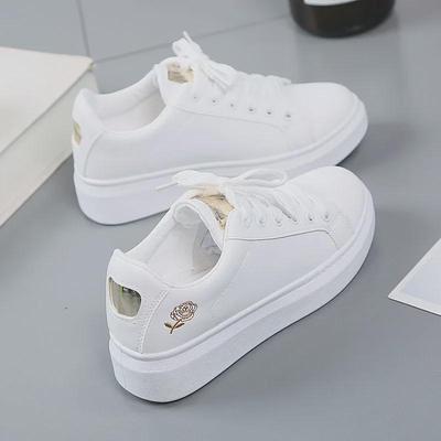 Korean Women's All-Match Low-Top White Flat Shoes - 2023 Autumn Fashion Casual Sneakers