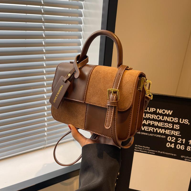 Fashionable Colorful Simple Handbag 2023 Autumn New Casual Small Square Bag All-match Single Shoulder Diagonal Bag Female