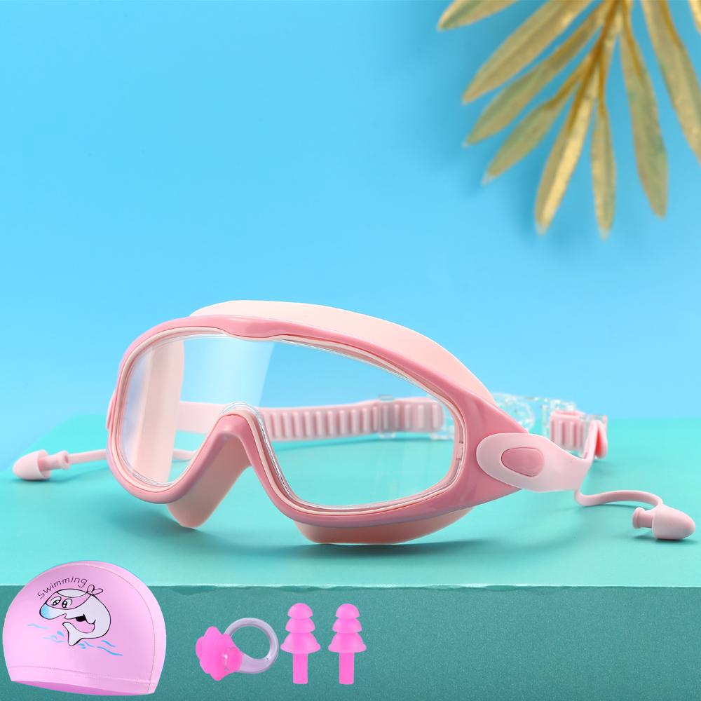 Children's swimming goggles high-definition waterproof fog-proof goggles large-framed diving goggles for boys and girls