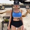 Ins Split Swimsuit Women's Sexy Small Breasts and High Waist To Cover Their Belly and Look Thin Summer New Fashion Swimsuit