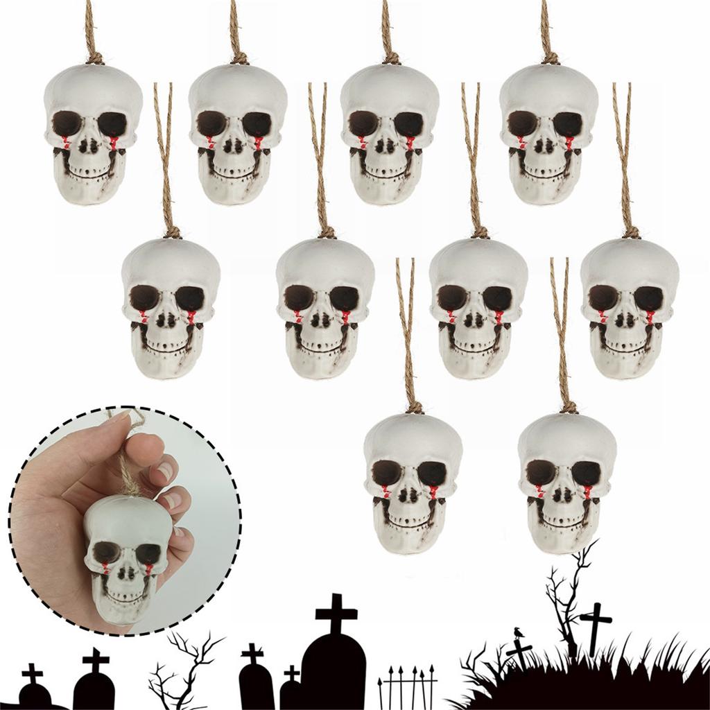 Halloween Horror Bleeding Head Pendant Hanging Halloween Christmas Tree Fireplace Balcony Table Decoration