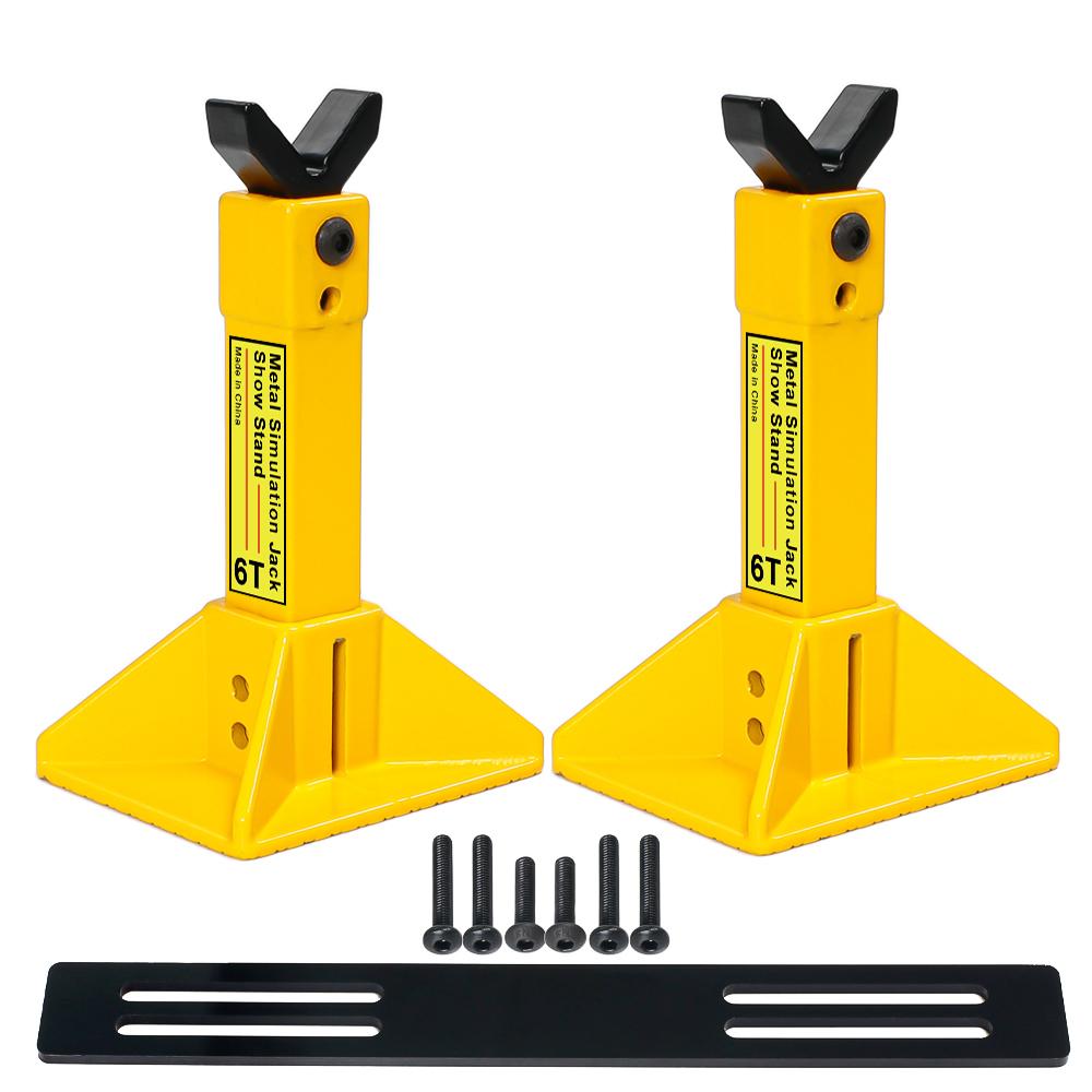 Simulation Metal Height Adjustable Jack RC Car Holder Stand Decoration for 1/8 1/10 RC Crawler Axial SCX10 Traxxas TRX4 D90