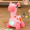 Crawling Toys Sound and Light Giraffe Toys with Leash Plastic Animals Toys Electric Cartoon Electric Doll Early Education