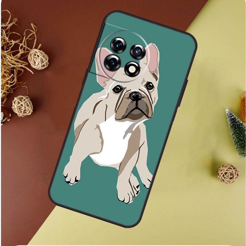 Cute French Bulldog For OnePlus 13 13R 12 12R 11 9 10 Pro 8T 9RT 10T 10R Nord 4 CE 2 3 Lite N20 N30 Phone Case