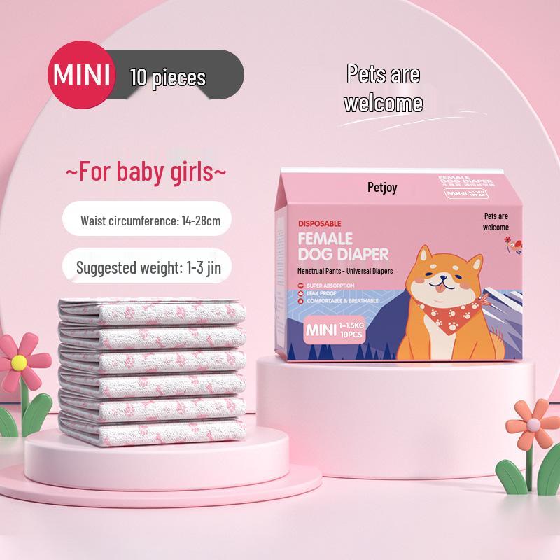 Pet Joy Disposable Dog Diapers - Color-Changing Sanitary Pants for Female and Male Dogs