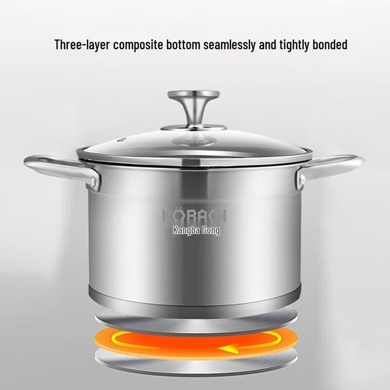 

KBH 304 Stainless Steel Soup Pot with Glass Lid