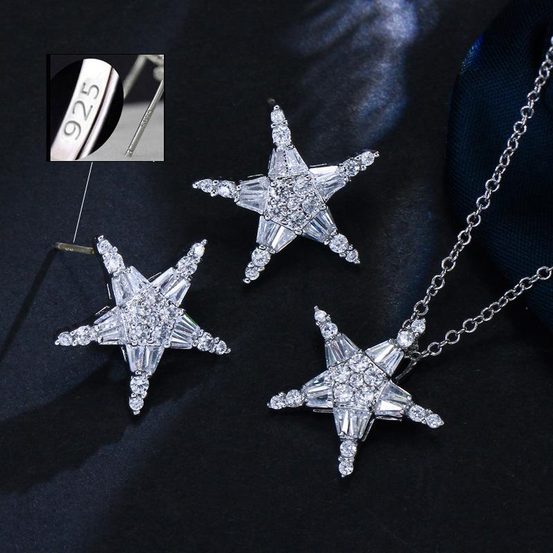 

Серьги, Ожерелье, Подвеска, Маленький Набор, Микро-Циркон Высокого Класса.