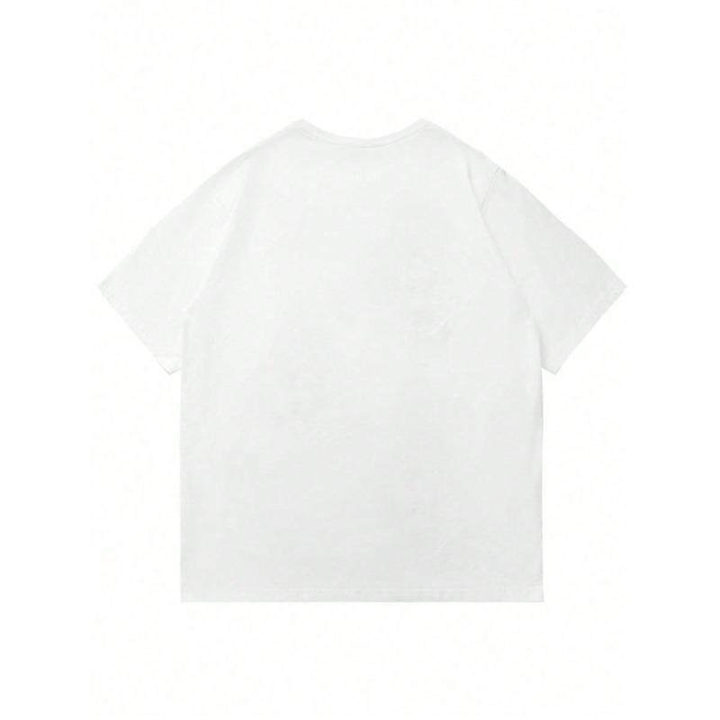Summer Round Neck Patience Printed Top Fashionable Casual Pure Cotton Short Sleeved Men's T-shirt