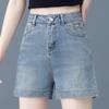 Women's High-Waisted A-Line Denim Shorts - Summer 2026 Slimming Loose Fit