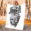 Death Flannel Blanket Soft Warm All-Season Throw, Design for Camping, Car Travel, Hiking Sofa, Bed, Office Perfect Gift for Parties
