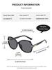 Elegant Oversized Polarized Sunglasses for Women - UV Protection, Retro Style, Face Slimming
