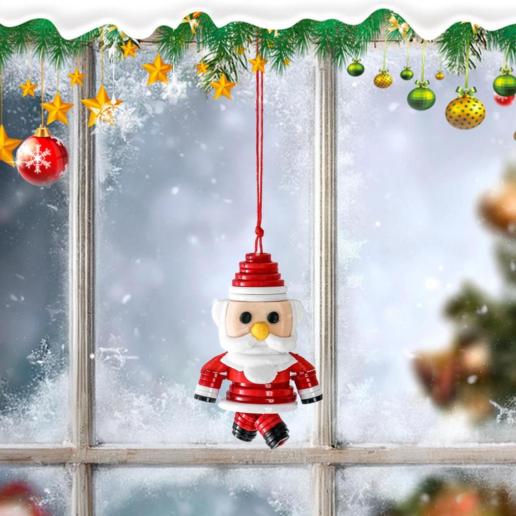 DIY Button Christmas Snowman Decoration Kit Interactive Hangable Cute Santa Claus Button Craft Button Christmas Tree Ornament