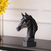3D Horse Head Statue, Sculpture, Artwork, Animal Figure Made of Resin, Ornament for