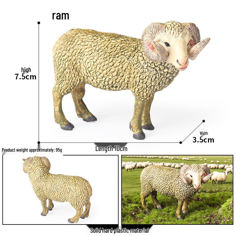 Wildlife Simulation Model: Tiger, Lion, Panda, Elephant, Rhinoceros, Kangaroo, Leopard, Horse, Sheep Toy Set