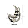 Masquerade Mask Mardi Gras Mask Venetians Mask Plaids Half Face Mask for Halloween Ball Cosplay Performances Props