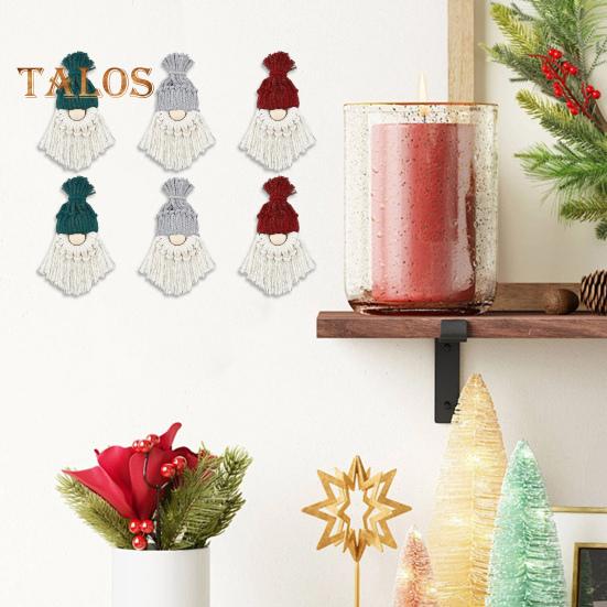 DIY Weihnachtsbaum-Makramee-Set, Baumwollseil-Flechtset, Handstricken, Boho-Weihnachtsquasten-Dekor-Set für Anfänger