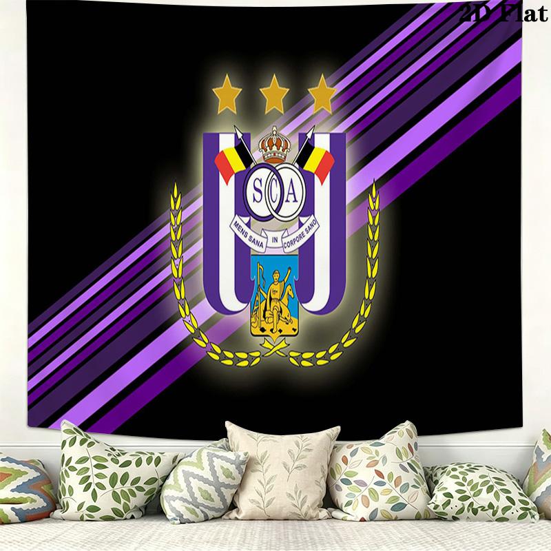 RSC Anderlecht Wall Tapestry Aesthetic Wall Hanging Printed Fabric Blanket Decorative Tapestries for Bedroom Living Room Home Decor