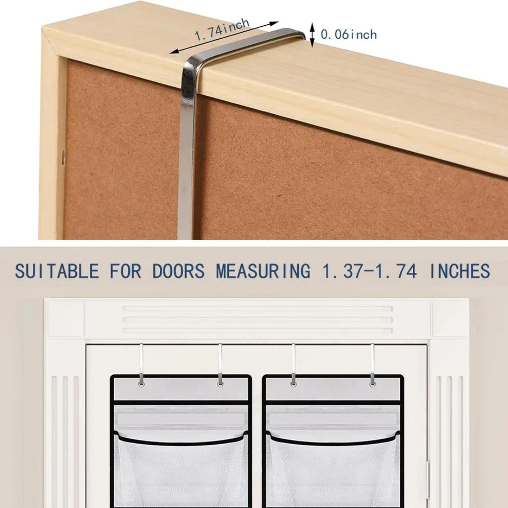 Faltbare Wandregale Über der Tür Kleideraufbewahrung für Schrank mit 5 Taschen Organizer für Schlafzimmer Badezimmer