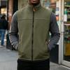 Men's Warm Casual Vest with Stand Collar and Zipper Pockets for Fall and Winter
