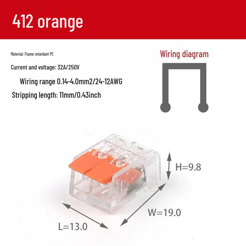 Quick Push-in Wire Connector Box: PCT Terminals (75/80/90 Pcs)