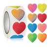 500Pcsroll Glitter Heart-Shaped Stickers For School Teacher Reward Sticker Party Gift Decor Business Labels Stationery Stickers