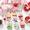 Chiikawa Christmas Resin Charm: Cartoon-Style DIY Cream Glue for Hair Clips, Hair Ties, Shoe Flowers, and Fridge Magnets.