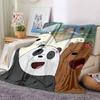 Bare Bears Adventure Flannel Blanket Super Soft Warm Cozy Blanket For Sofa Bed Office Travel Allseason Home Decor Gift