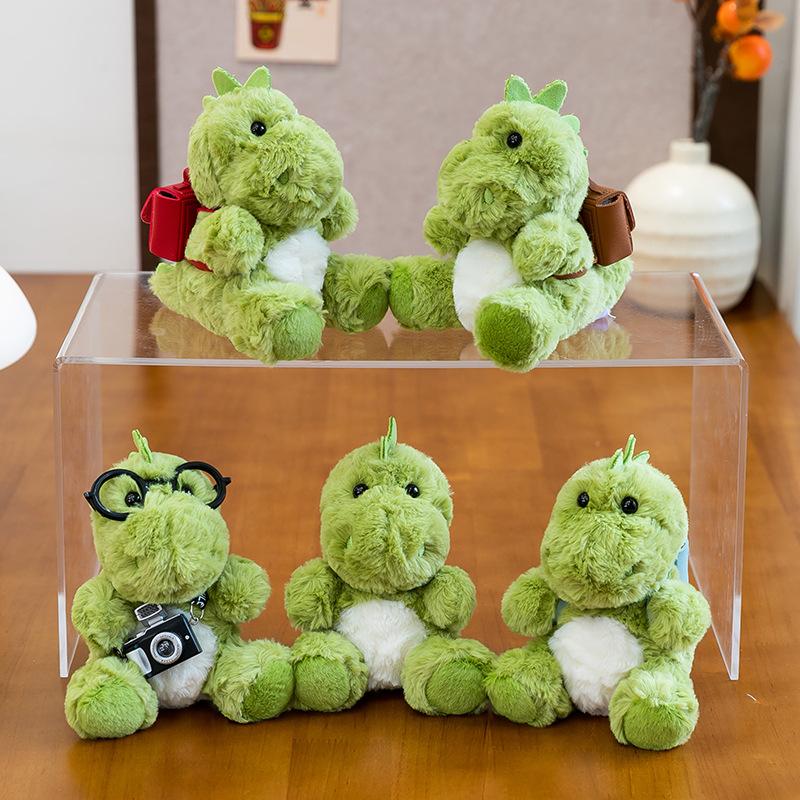 Bai Fen Bai Dolls And Toys Girls Green Cute Cute Sitting Dinosaur Plush Play Palm Treasure Dinosaur Doll Backpack Dinosaur Doll Children And Gift