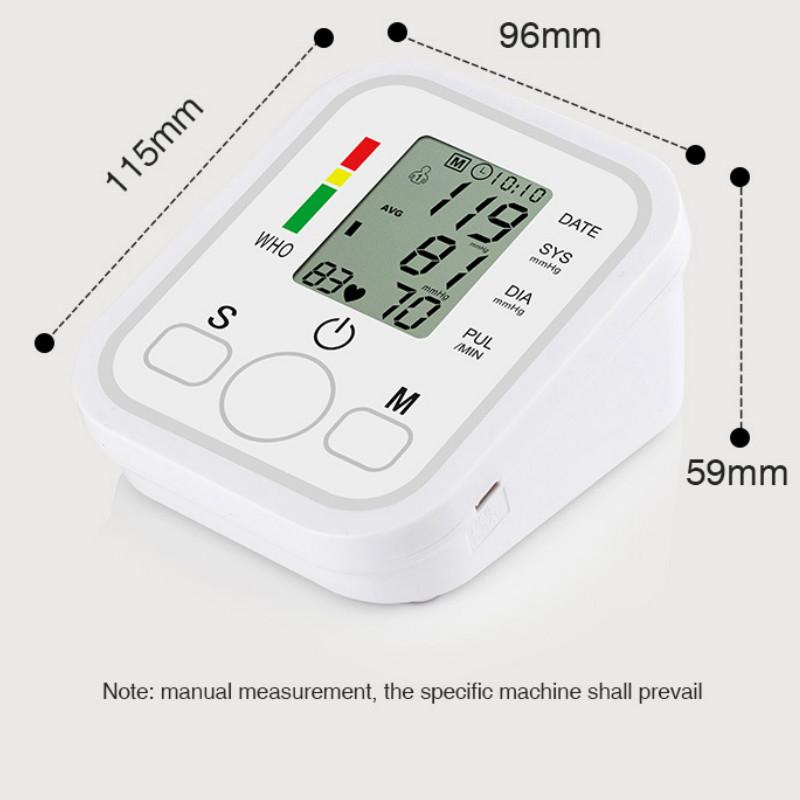 1 Pcs Automatic Digital Upper Arm Blood Pressure Monitor Heart Beat Rate Pulse Meter Tonometer Sphygmomanometers Pulsometer