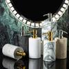 Badezimmerzubehör Quadratische Marmor-Lotionflaschen Hotel-Shampoo-Flaschen Leere Flaschen Haushalts-Druckseifenspender Heimdekoration
