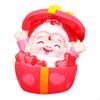 Car Dashboard Decoration Cute Blessing Chinese Interior Accessories Desktop Ornament Statue for Home