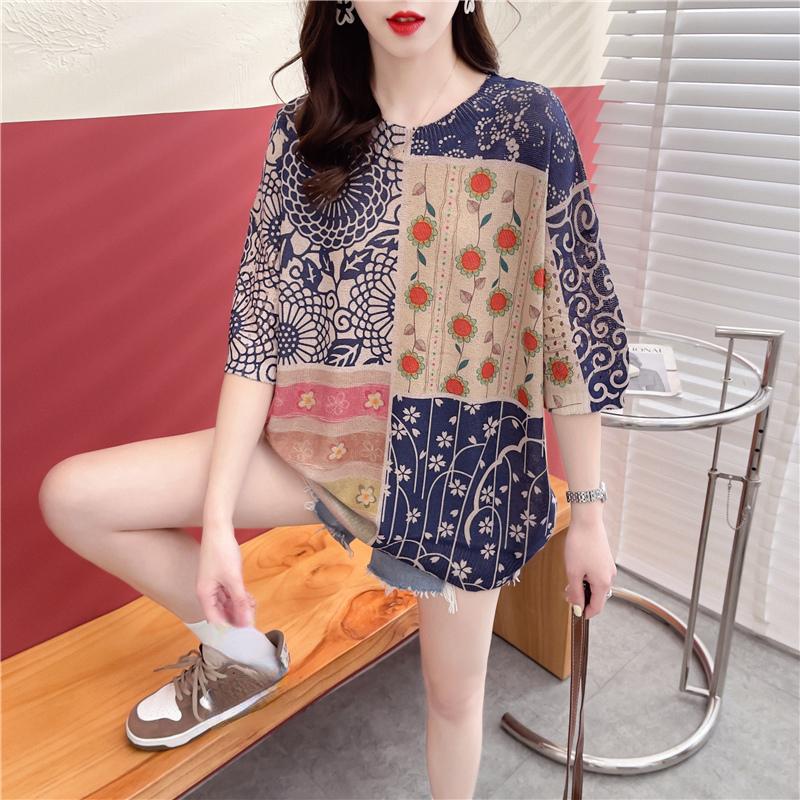 

DIMANAF 2024 летние женские футболки летние стильные рубашки с цветочным принтом, элегантные красочные топы с героями мультфильмов, свободные повседневные футболки