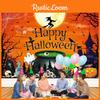 High-quality Spring Polyester Halloween Background Cloth Witch Castle Halloween Party Decoration Cloth Banner