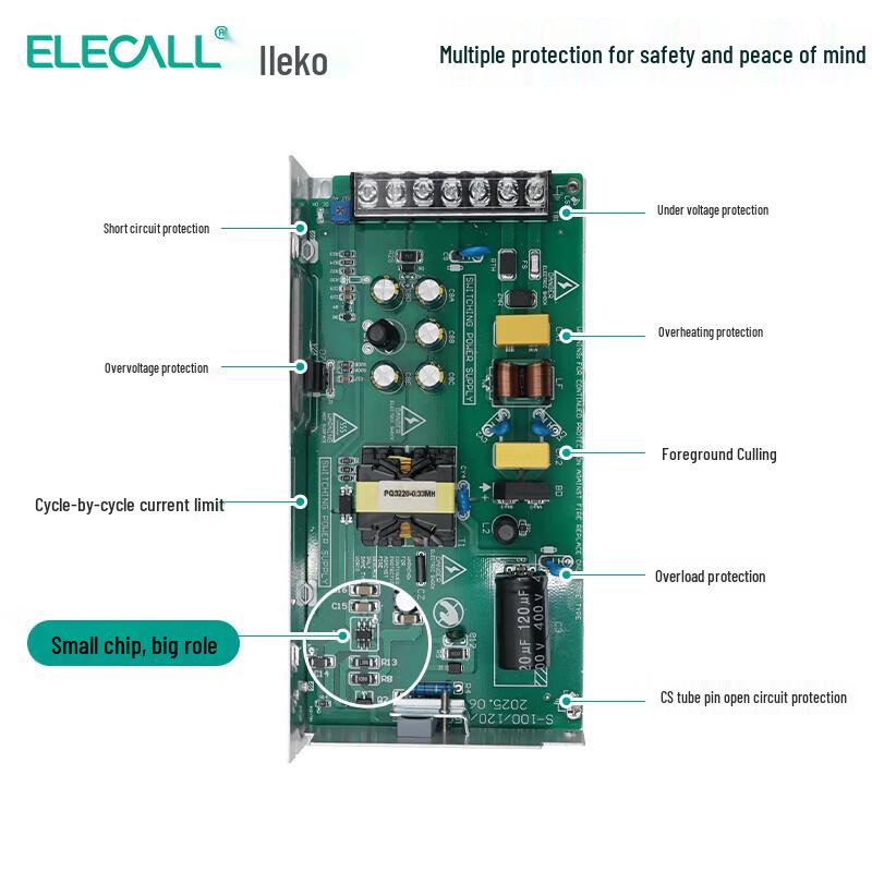 ELECALL 24V 100W Switching Power Supply
