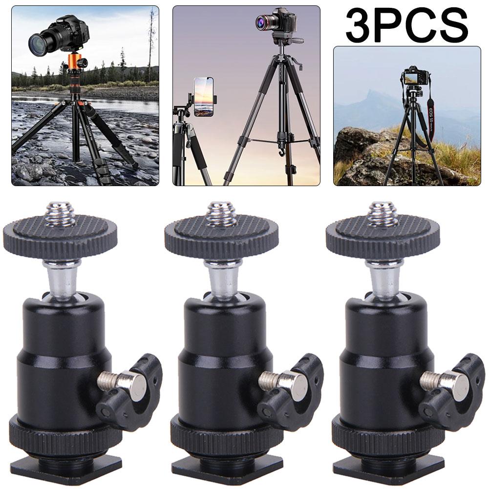 Tripod for GOPRO AluminumTripod Mount 1/4 Hot Shoe Adapter Metal Cradle Ball Head with Lock Camera Accessories 360 Degree