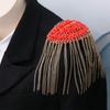 Pin Tassel Chain Shoulder Board Badge Shoulder Brooches  Western-style Clothes