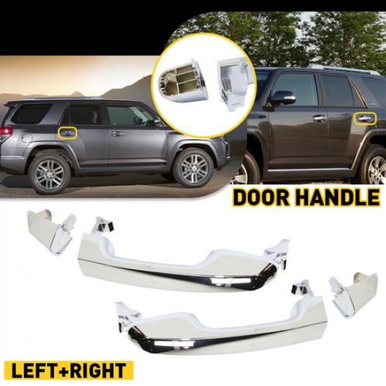 For 10-20 Toyota 4Runner Rear Left/Right Door Handle Outside Exterior 2pcs EXV