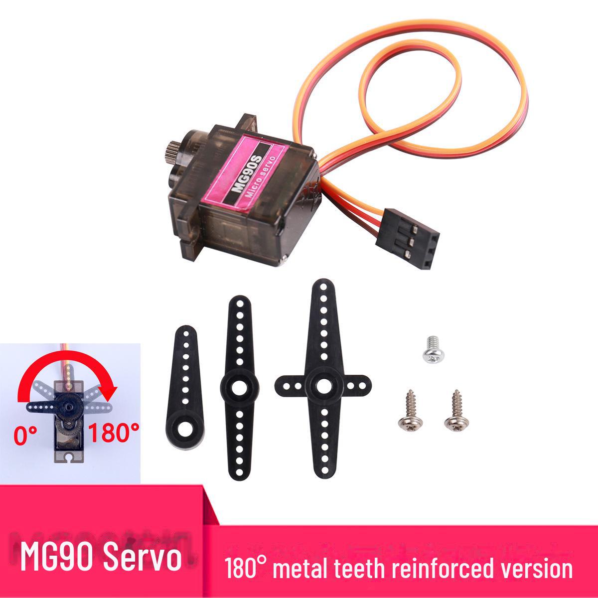 

MG90S Full Metal Gear 14g Tilt Servo (Оновлений ES08MA, розмір 9 г) для моделей літаків