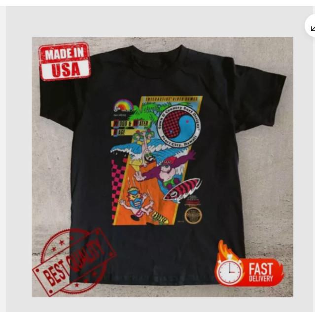 Town and Country Surf Designs Retro Replica Video Game Inspired T-Shirt TRENDING Unisex T-Shirt M