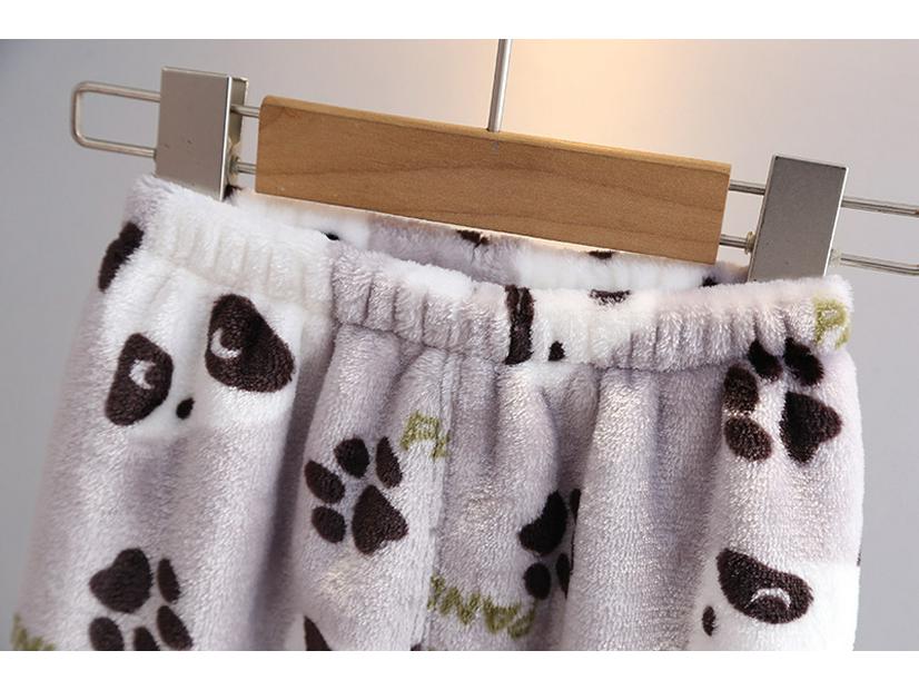 Girls' Flannel Pajama Set: Autumn/Winter Thickened Two-Piece Homewear for Babies and Kids