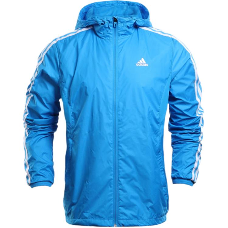 

Adidas Sports Training Series Hooded Fashion Versatile Jacket Men Jackets Blue AJ3683 M