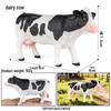 Animal Model Ranch Set: Chicken, Dog, Cow, Sheep, Horse Miniature Toy Scene